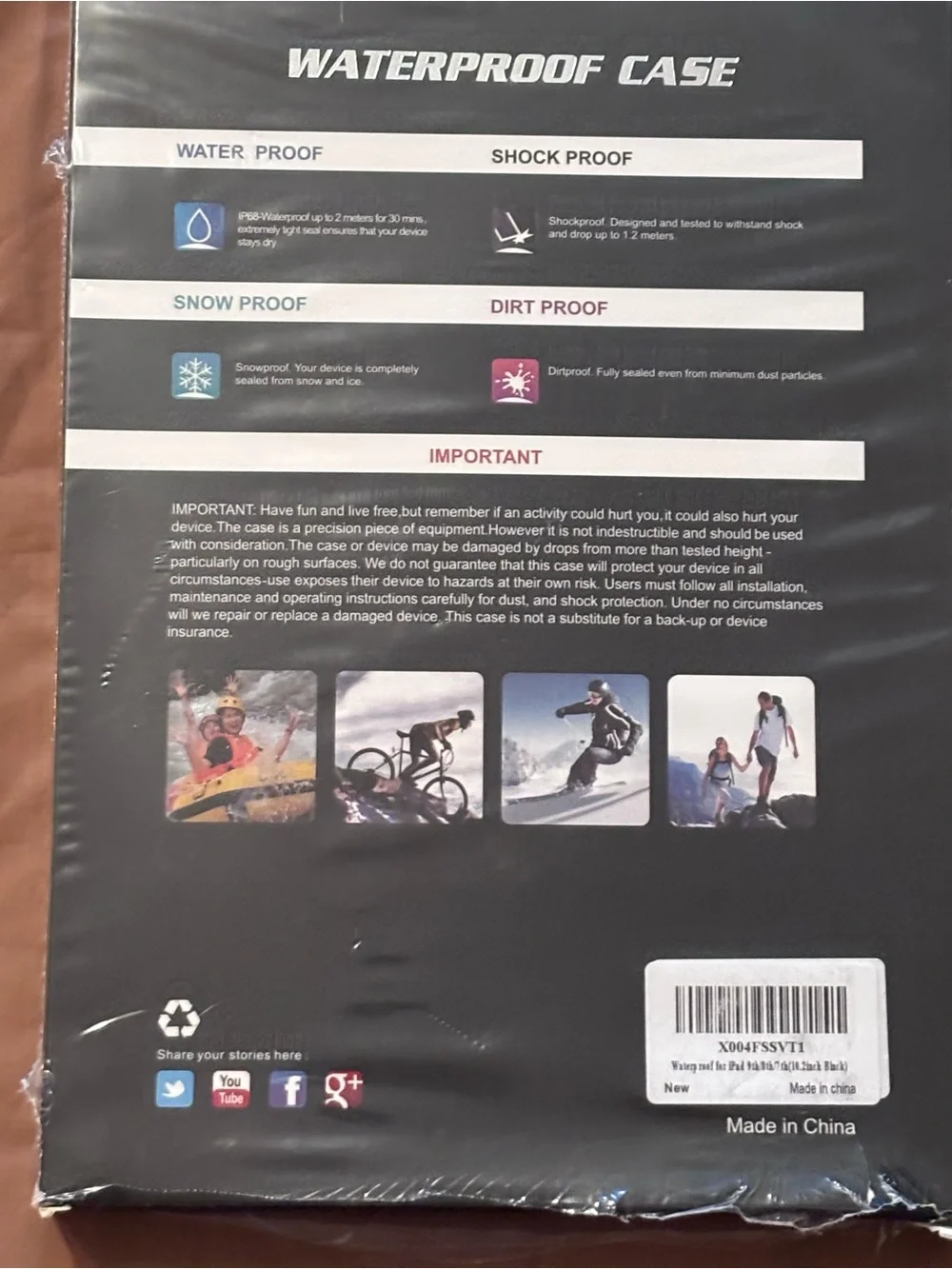 waterproof protective case designed specifically for a 10.2-inch tablet IPAD